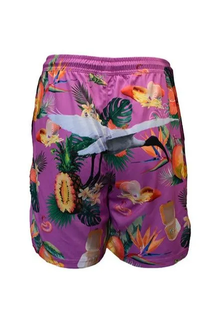 Adult Sun Safe Hawaiian Shorts - Bin Chicken Pink