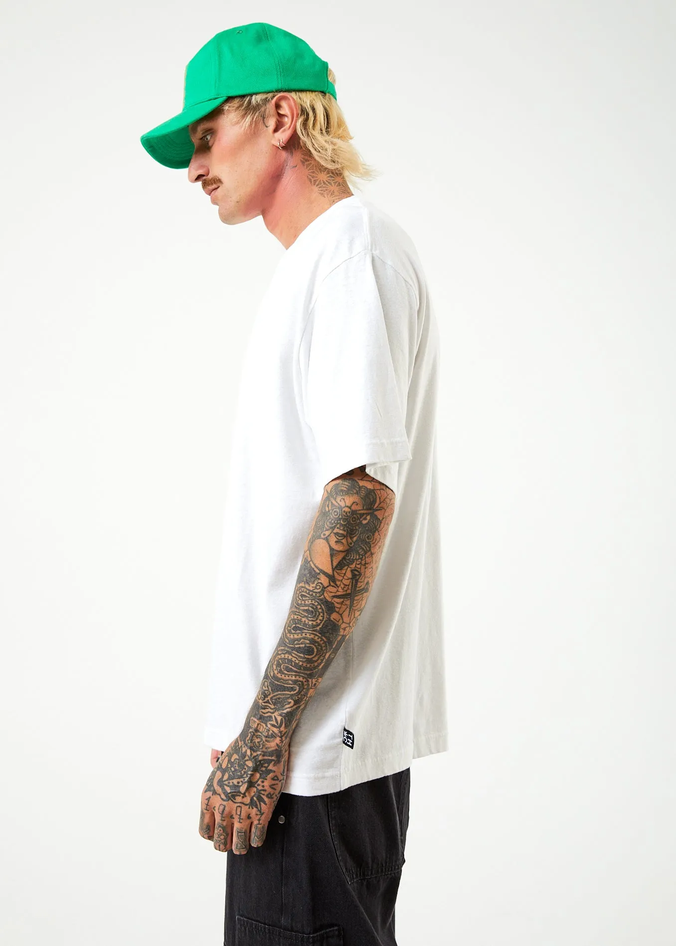 AFENDS Mens Horizon - Retro T-Shirt - White