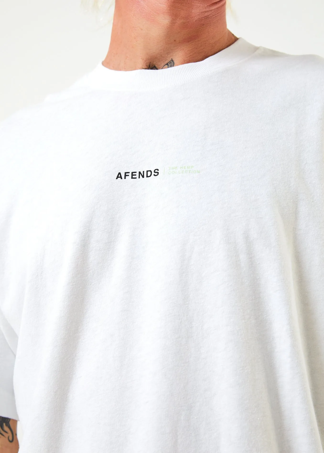 AFENDS Mens Horizon - Retro T-Shirt - White