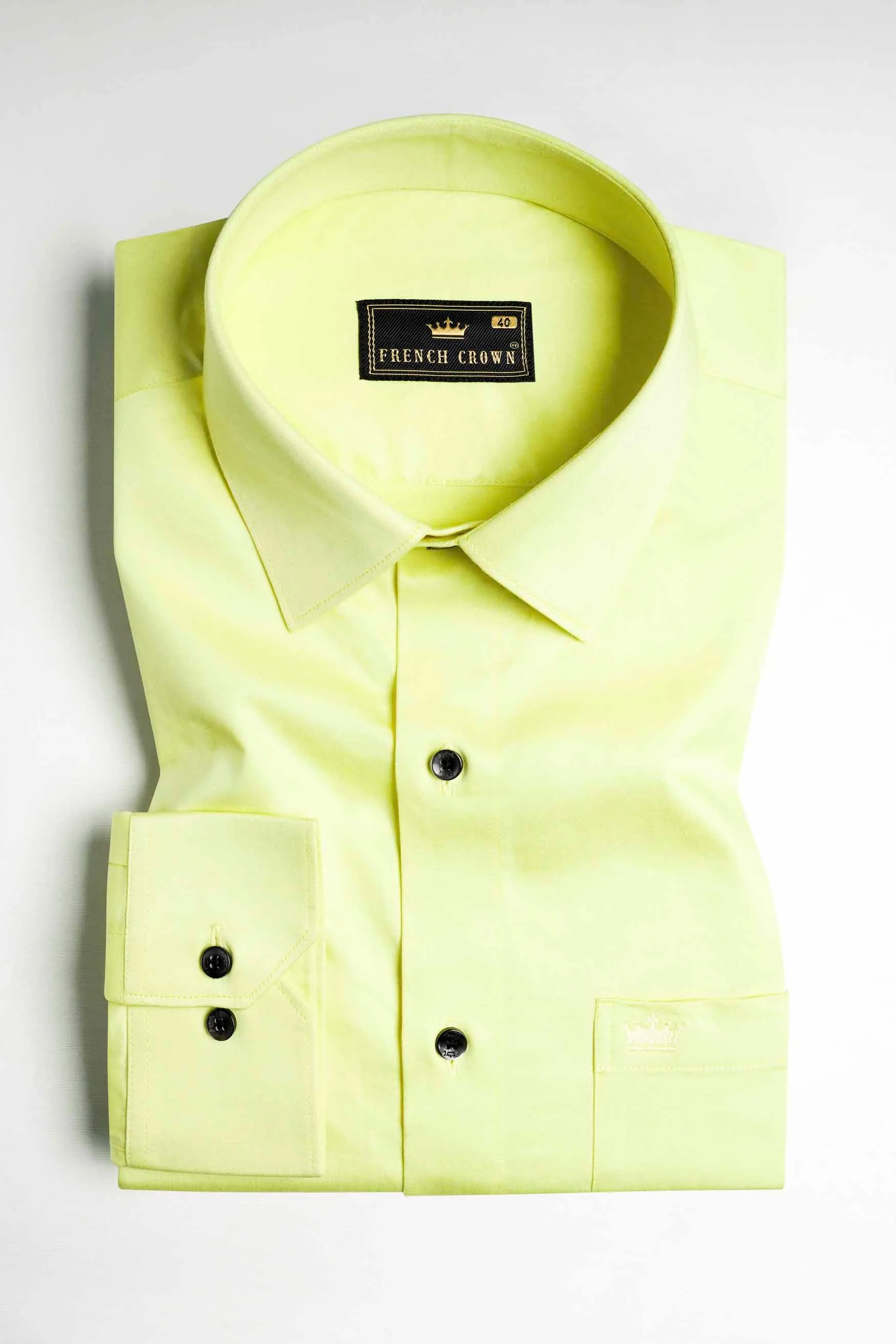 Arylide Green Subtle Sheen Super Soft Premium Cotton Shirt