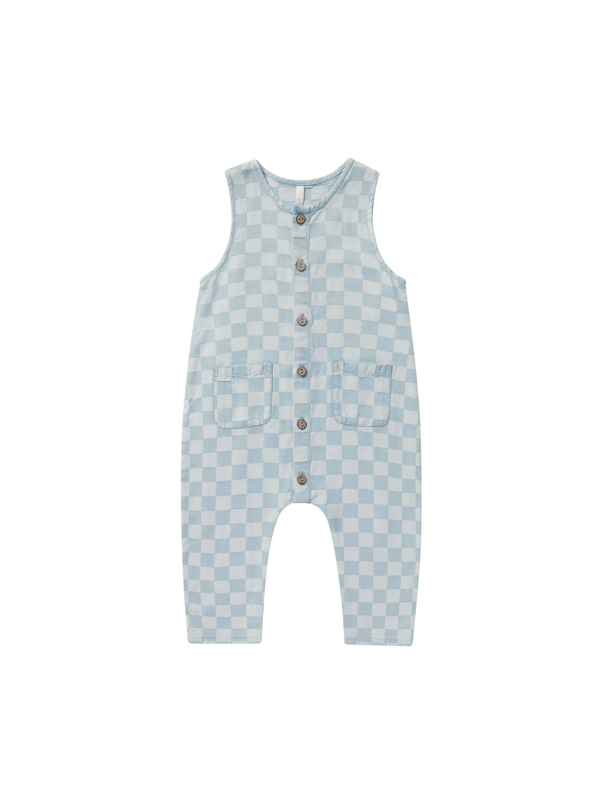 Baby Jumpsuits and Rompers | Blue Check | Rylee and Cru