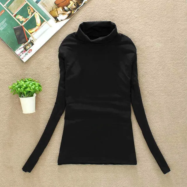 BACHASH 2017 High Quality Fashion Spring Autumn Winter Sweater Women Wool Turtleneck Pullovers Fashion Women's Solid Sweaters