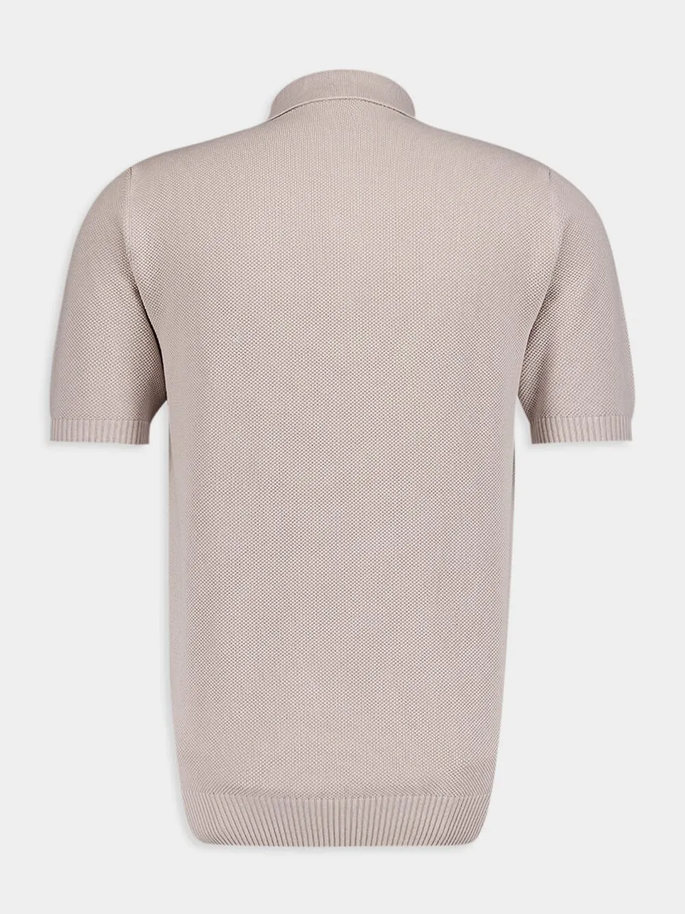 Beige Cotton Polo