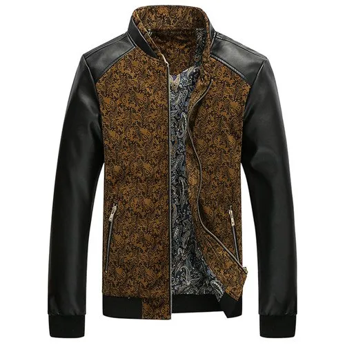 Biker Patchwork Leather Jacket