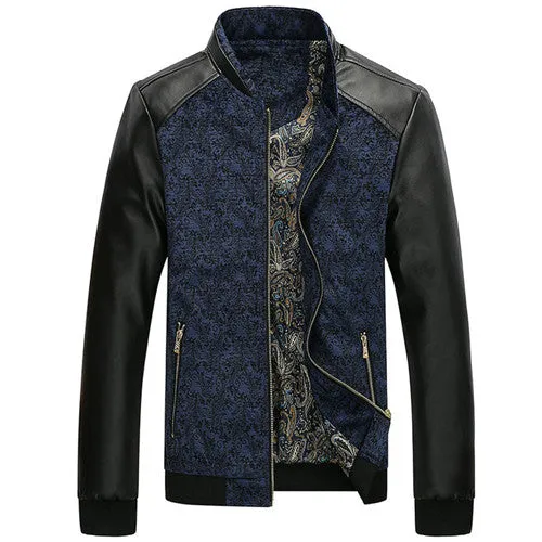 Biker Patchwork Leather Jacket