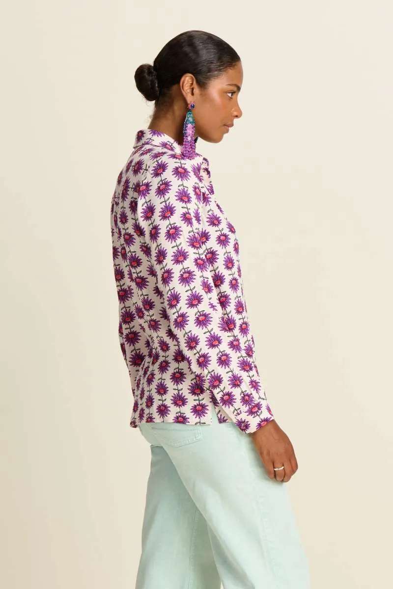 Blouse SP7724 in Mila Flower Ecru by POM Amsterdam