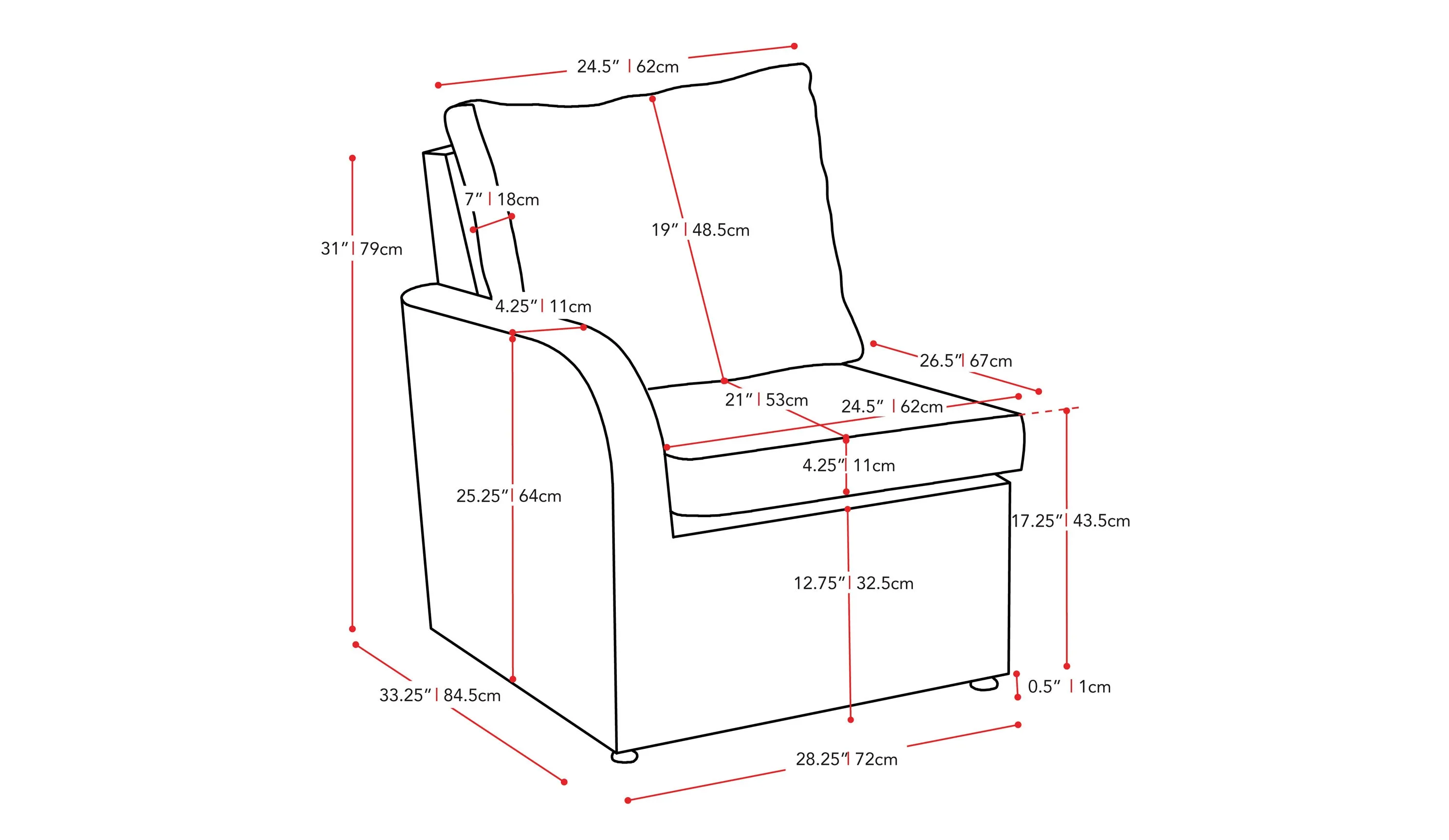 Blue Outdoor Left Arm Sectional Chair