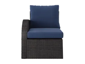 Blue Outdoor Left Arm Sectional Chair