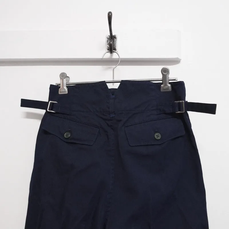 boiled polyester side buckle trousers