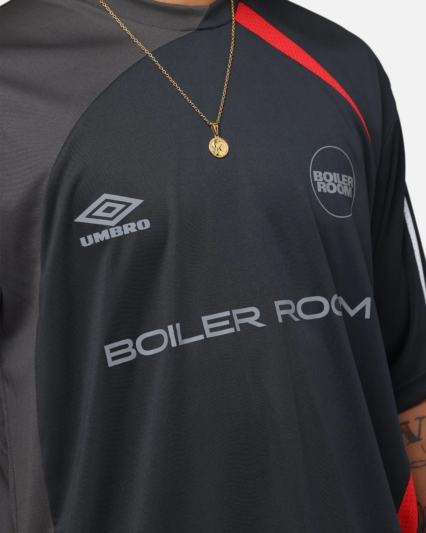 Boiler Room X Umbro Football Jersey T-Shirt Black