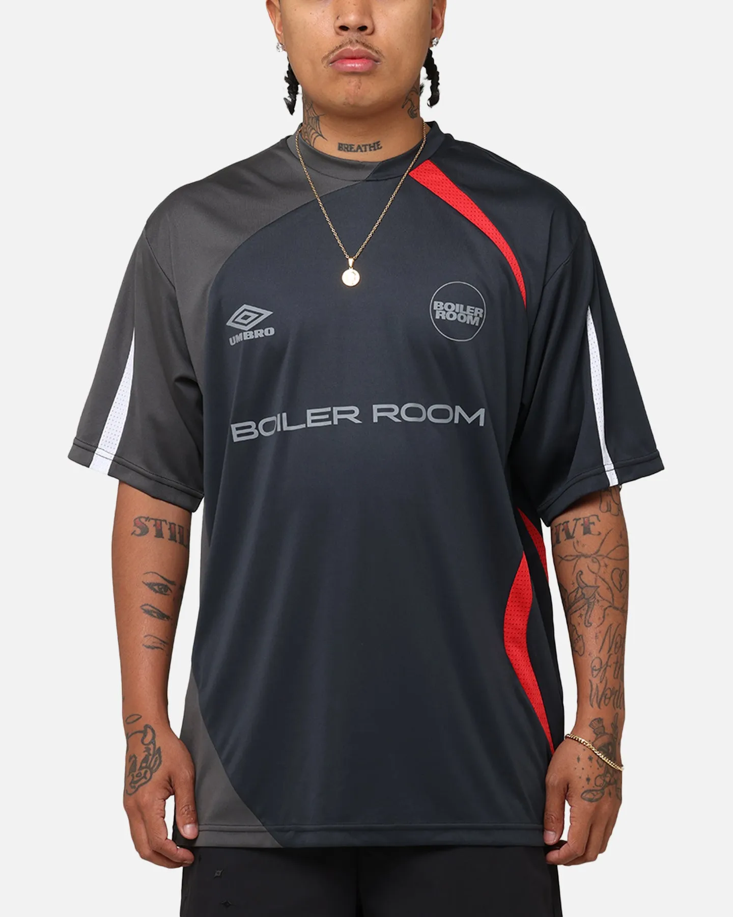 Boiler Room X Umbro Football Jersey T-Shirt Black