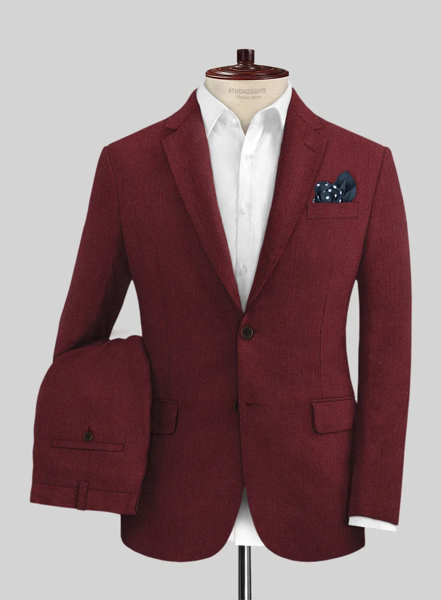 Campari Cranberry Linen Suit