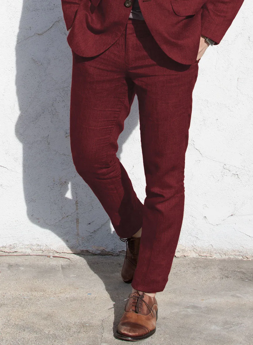 Campari Cranberry Linen Suit