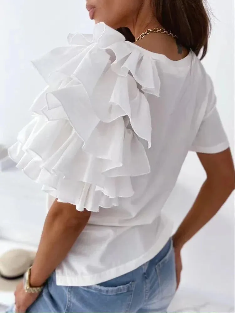 Cassidy Ruffle Women's Tee