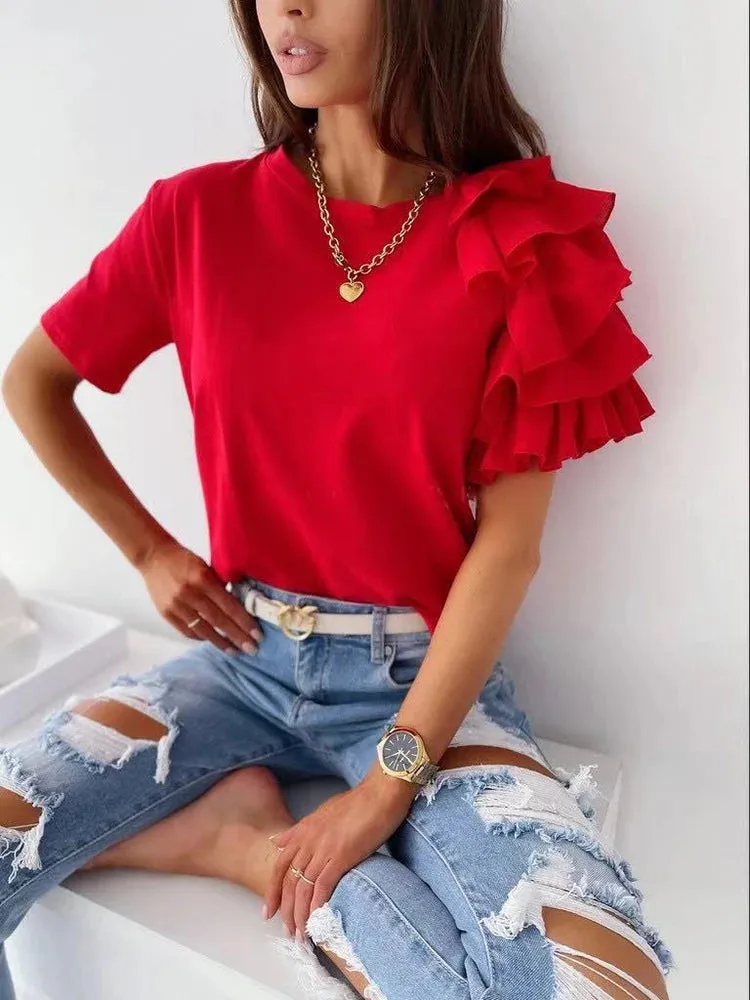 Cassidy Ruffle Women's Tee