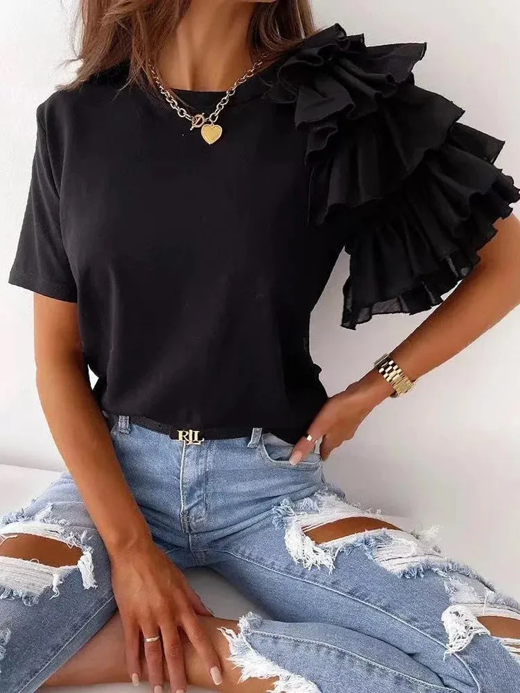 Cassidy Ruffle Women's Tee