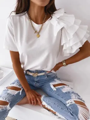 Cassidy Ruffle Women's Tee