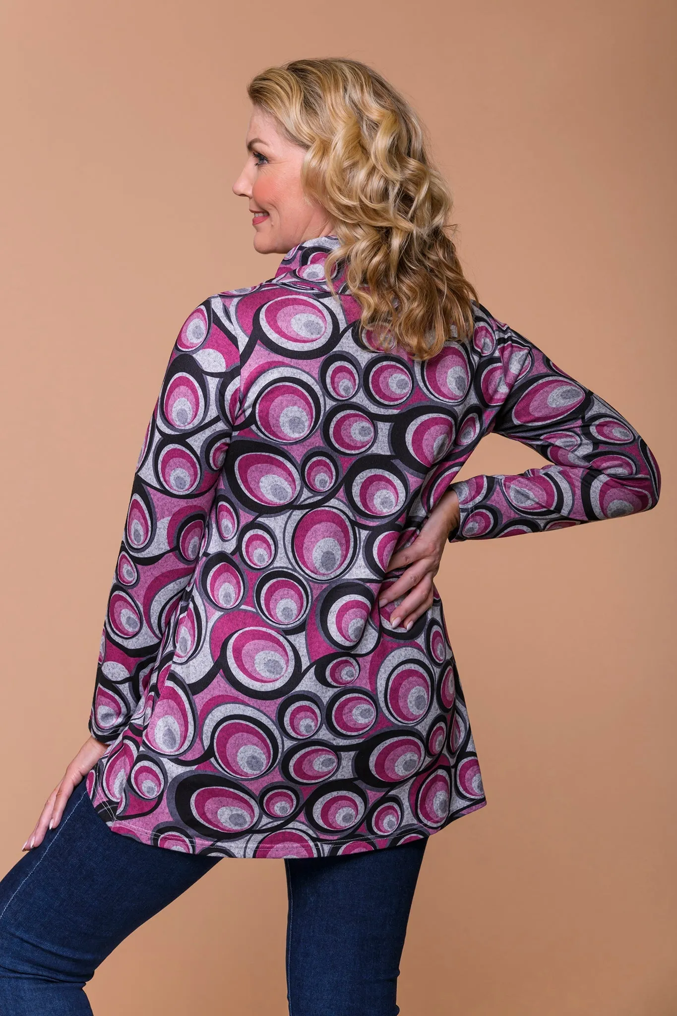 Circles Crossover Top- Pink