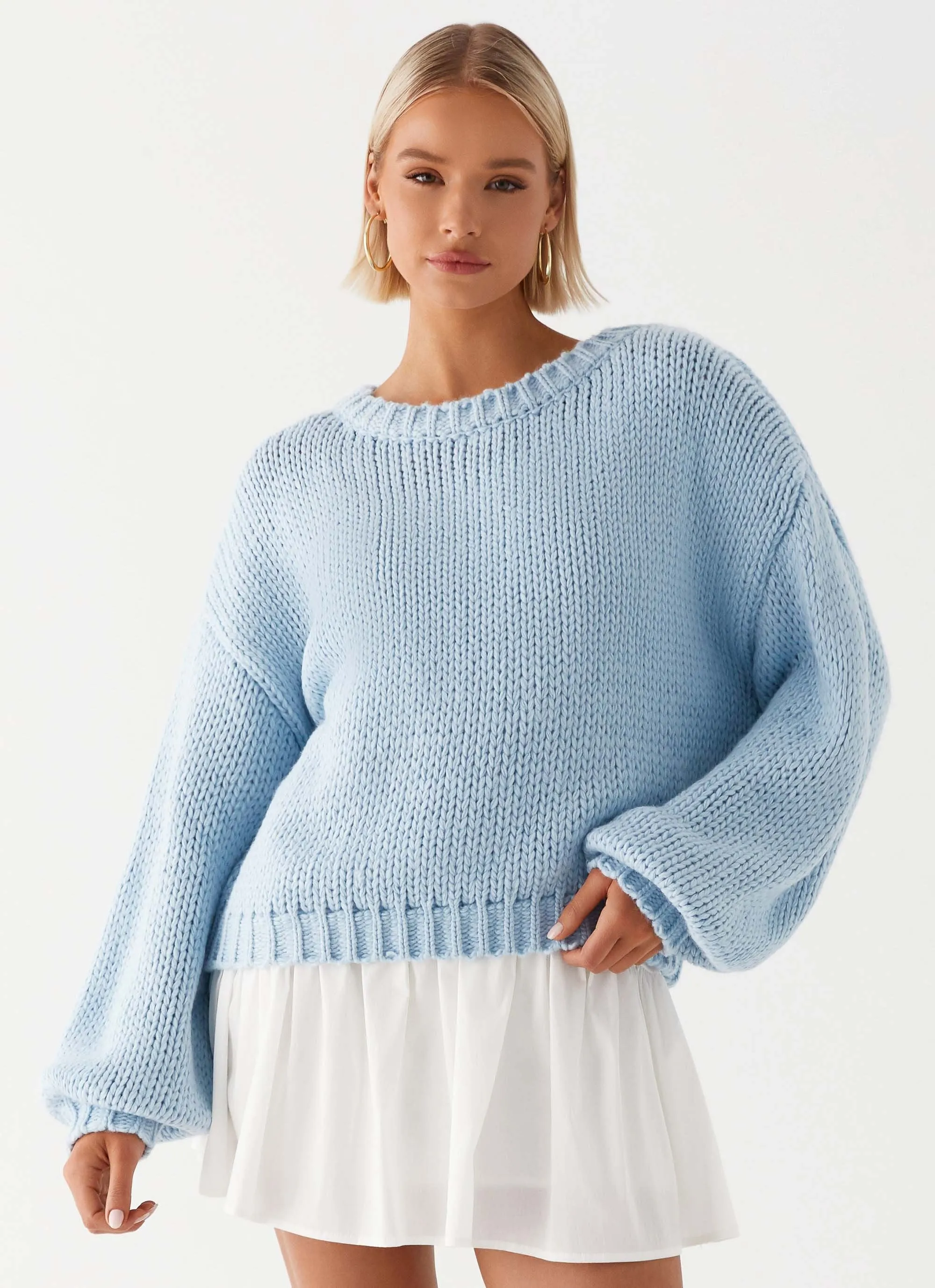 Costella Knit Sweater - Blue