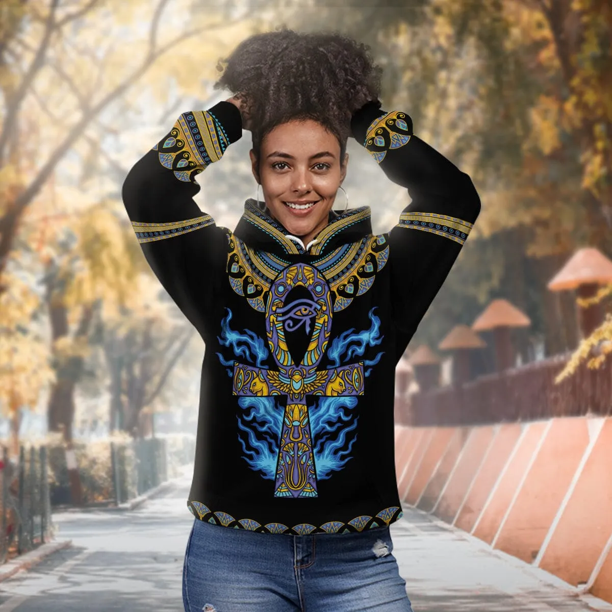 Egyptian Ankh Ft Eye Of Ra All-over Hoodie