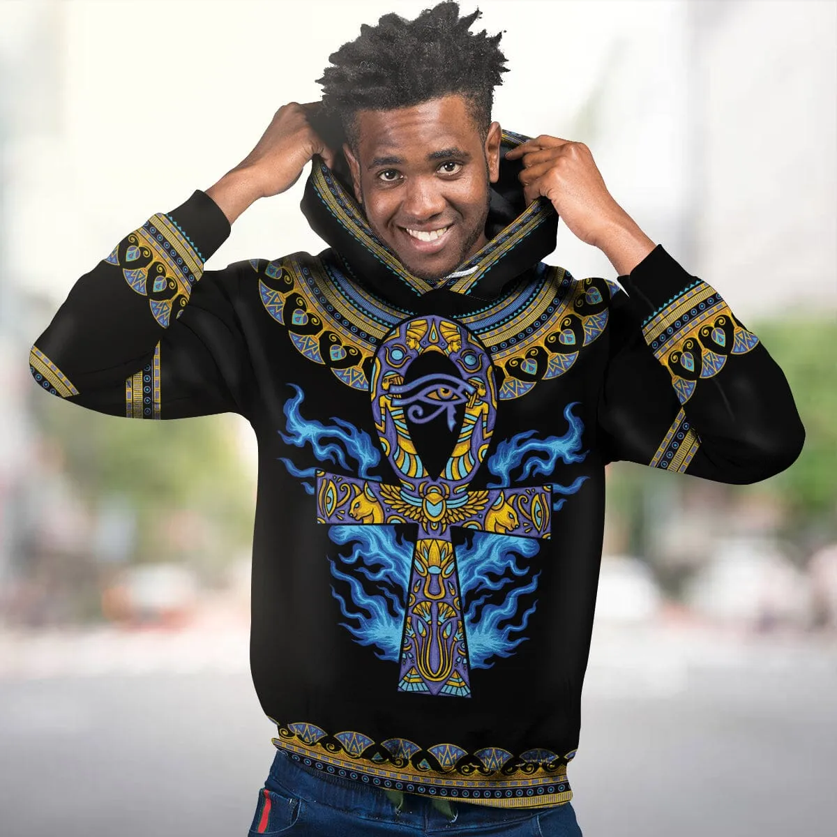 Egyptian Ankh Ft Eye Of Ra All-over Hoodie