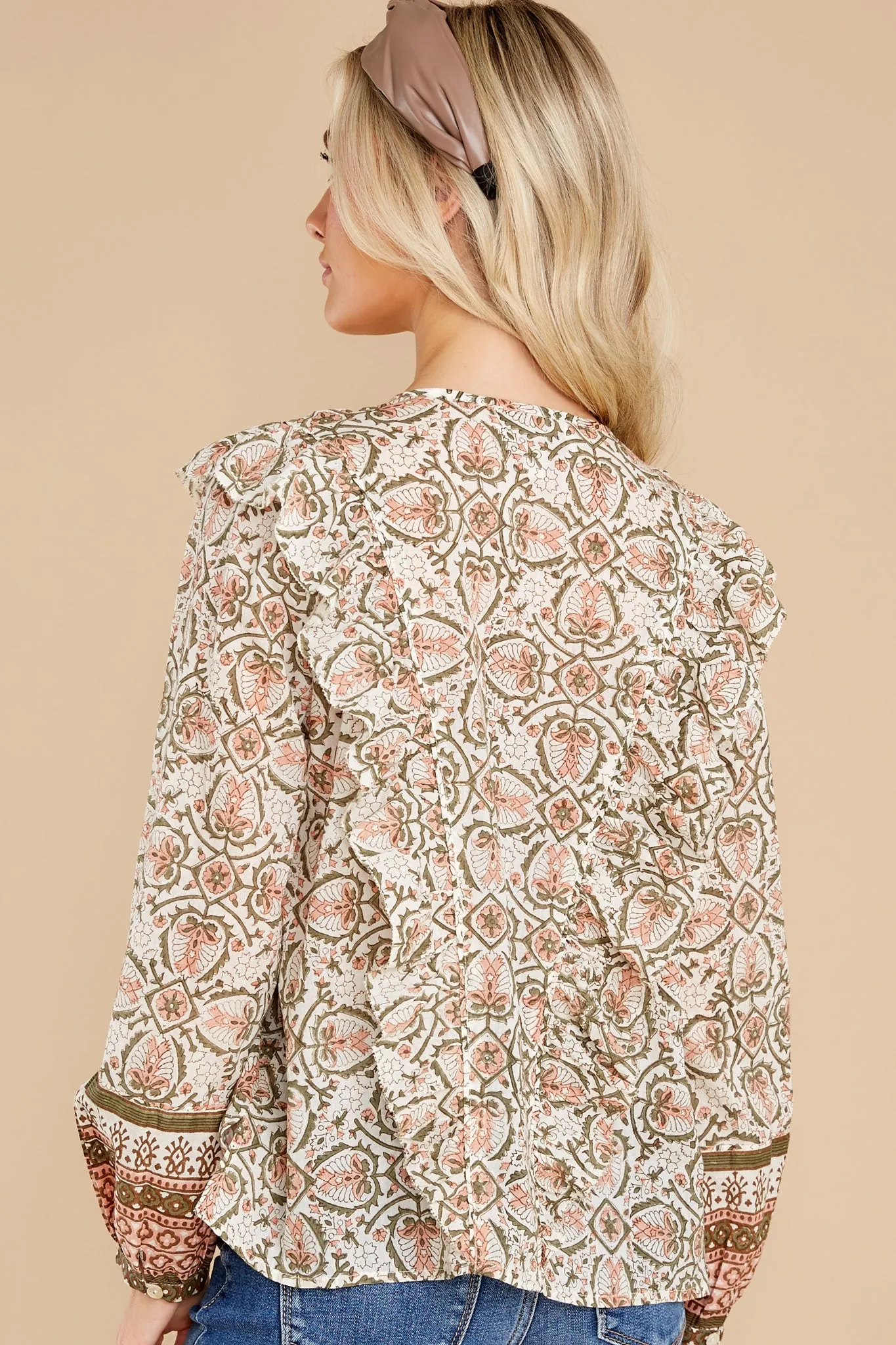 Ella Mosaic Block Print Blouse