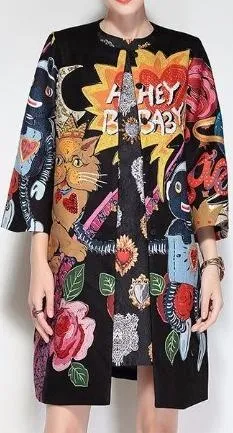 Embellished Embroidered Coat