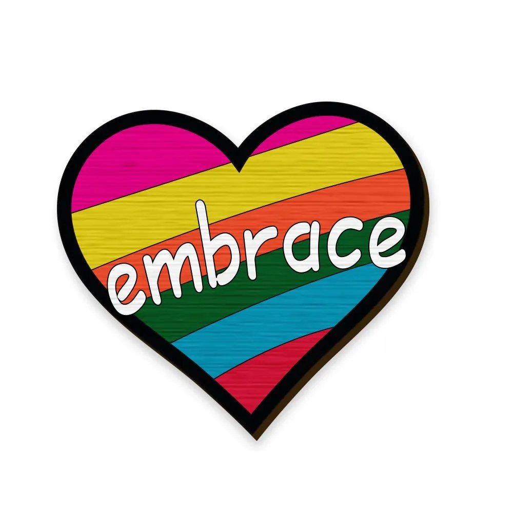 Embrace Hand Painted Pin