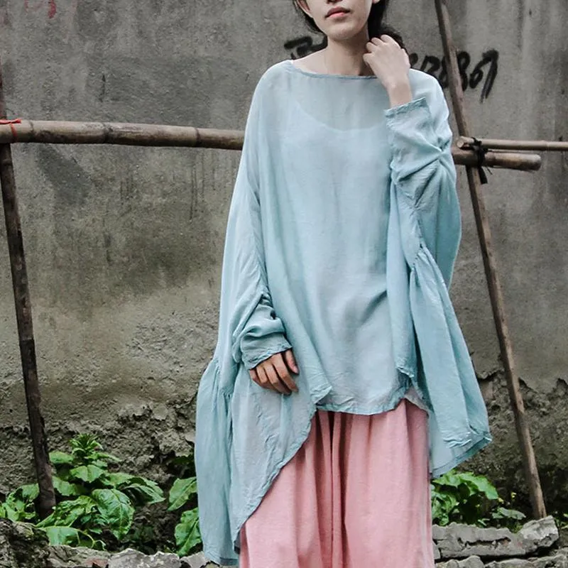 Flowy Long Batwing Sleeve Shirt | Lotus