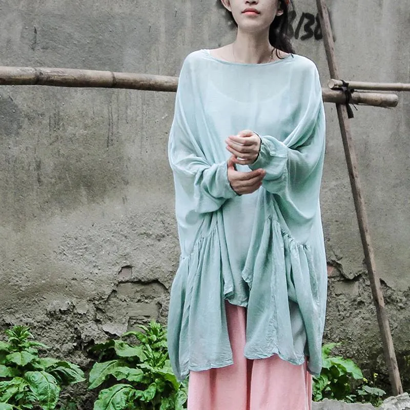 Flowy Long Batwing Sleeve Shirt | Lotus