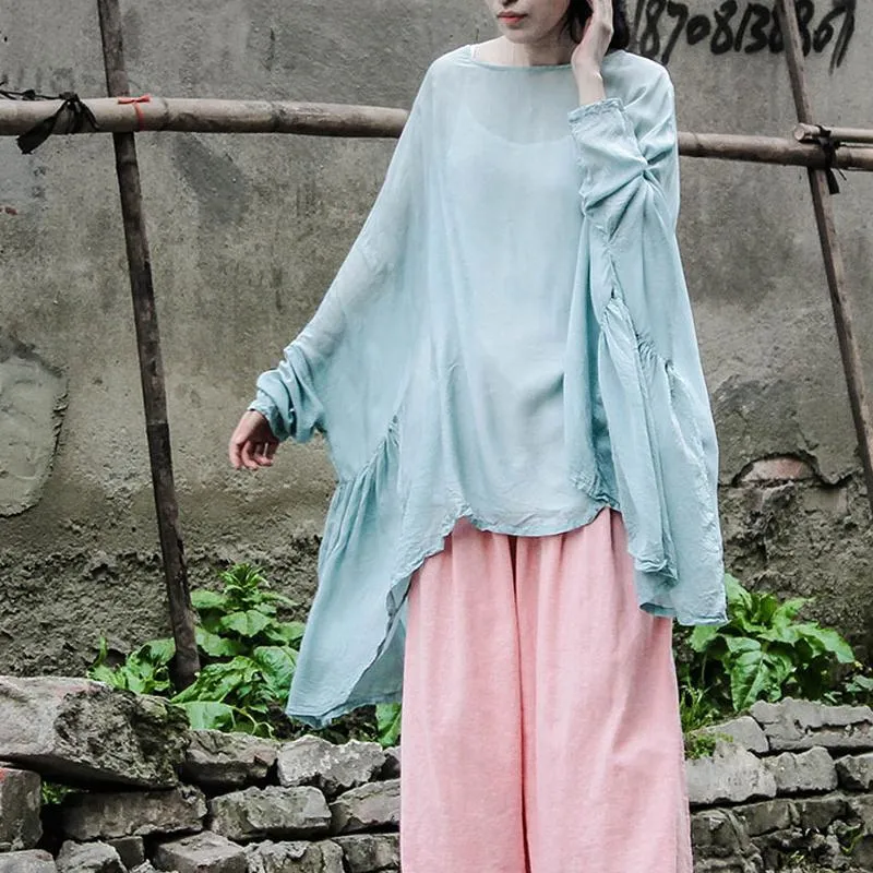 Flowy Long Batwing Sleeve Shirt | Lotus