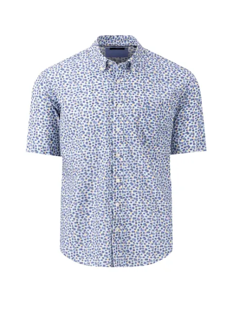 FYNCH HATTON® Premium S/S Print Shirt/Dusty Lavender - SS24 SALE