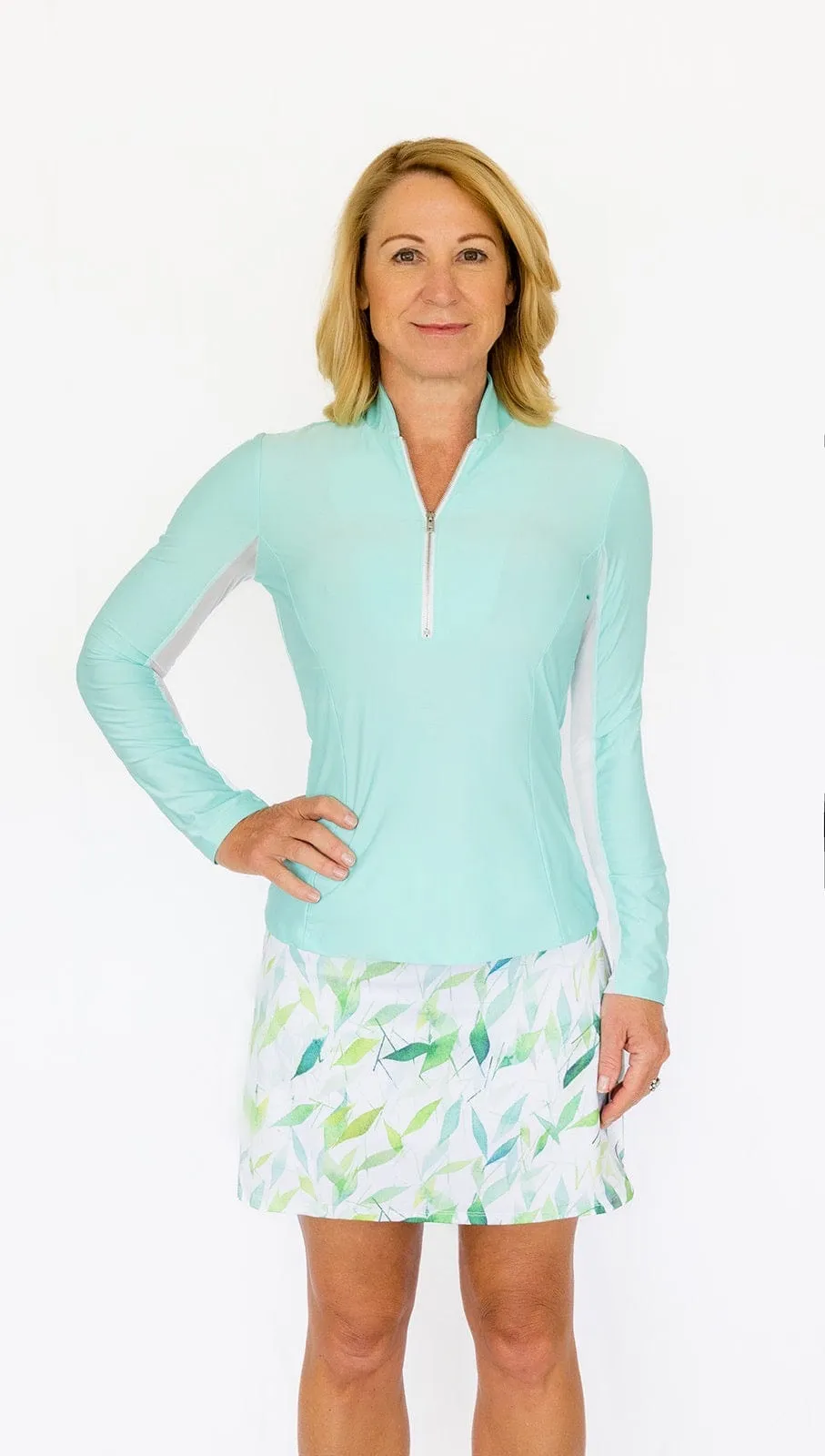 Katelyn Long Sleeved Top - Acqua