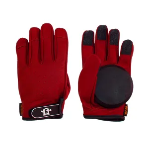 Lederen Slide Gloves Red