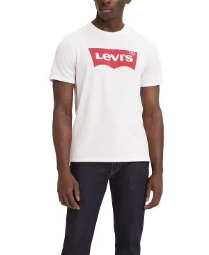 Levi's Men's Short Sleeve Batwing Logo T-Shirt, White