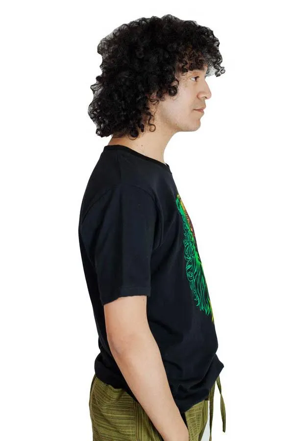 Men's  Rasta Lion Reggae Cotton Tee Shirt