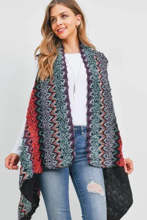 MULTI COLOR CHEVRON VEST (NOW $7.75 ONLY!)