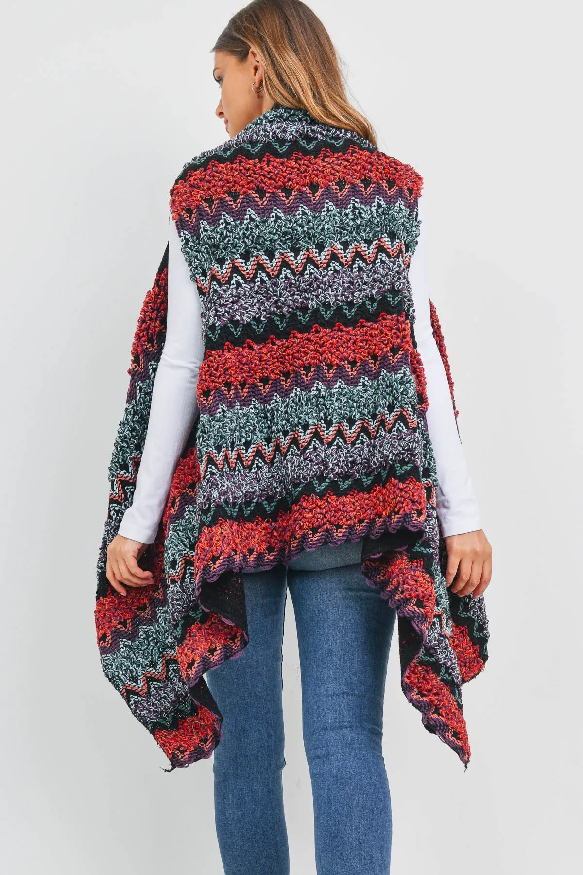 MULTI COLOR CHEVRON VEST (NOW $7.75 ONLY!)