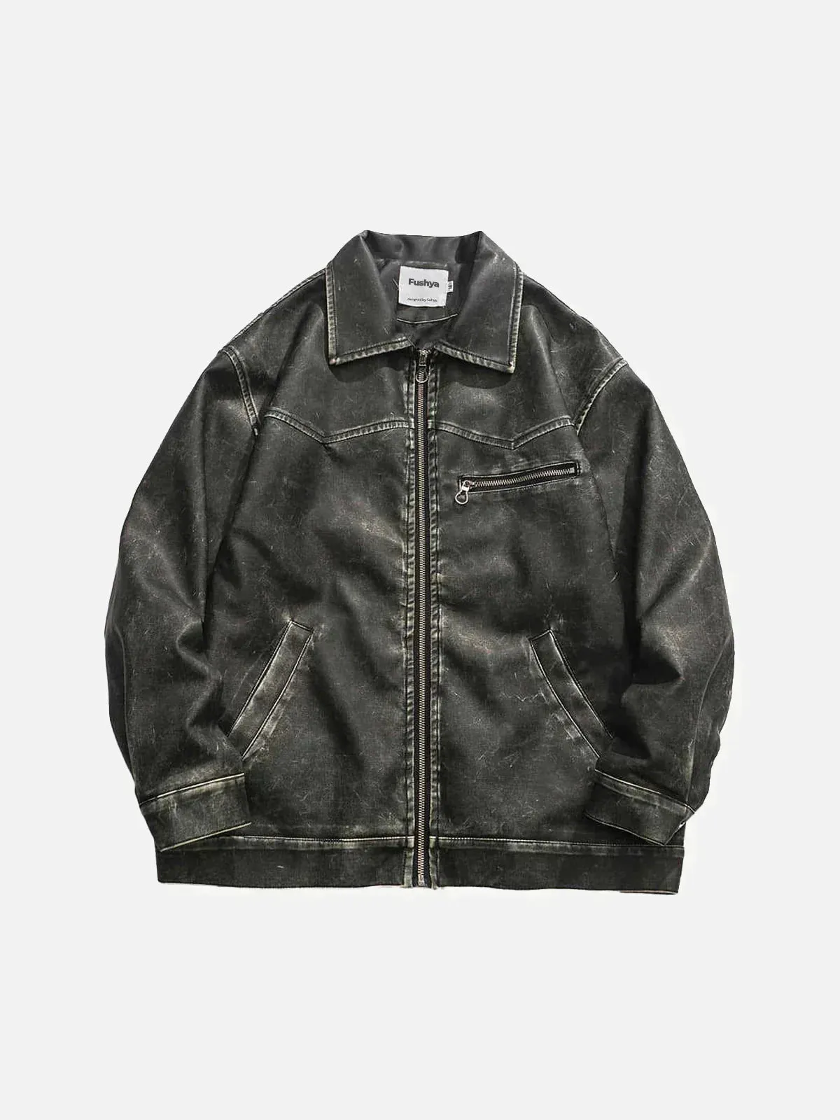 Olivia - Deep Washed Leather Jacket