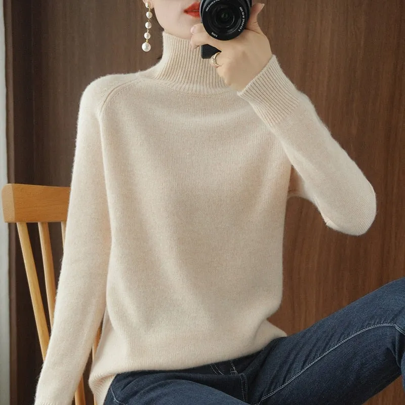 Pullover Turtleneck Cashmere Sweater