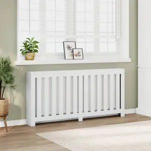 Radiator Cover White 175x20x82 cm Engineered Wood