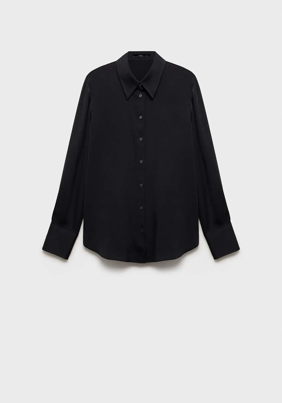 Satin finish flowy shirt - Black