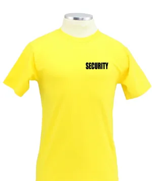 Security ID 100% Cotton Short Sleeves T Shirts Front and Back