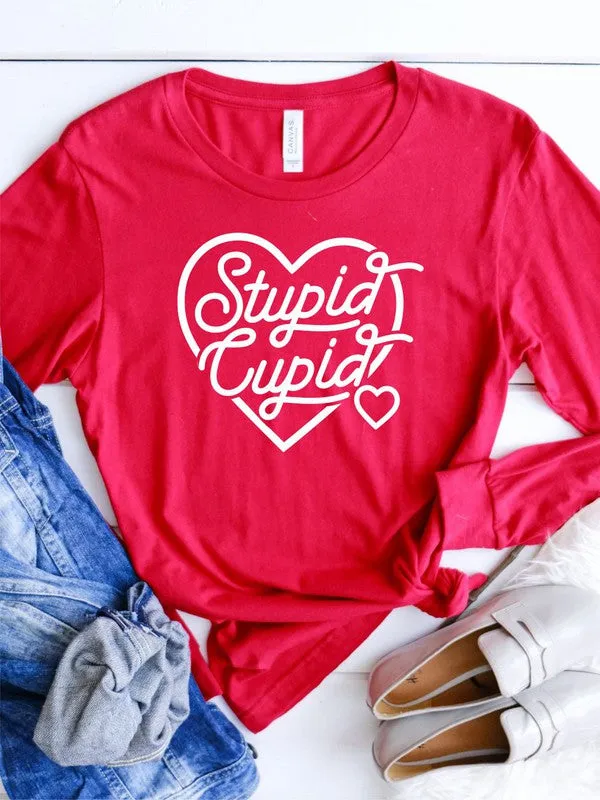 Stupid Cupid Long Sleeve Tee