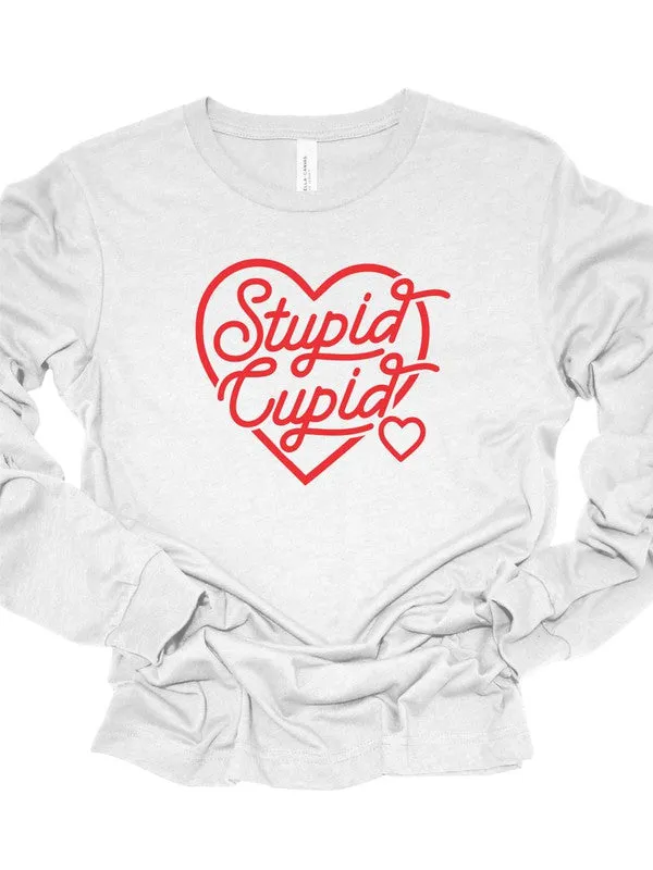 Stupid Cupid Long Sleeve Tee