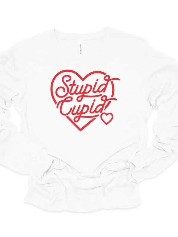 Stupid Cupid Long Sleeve Tee