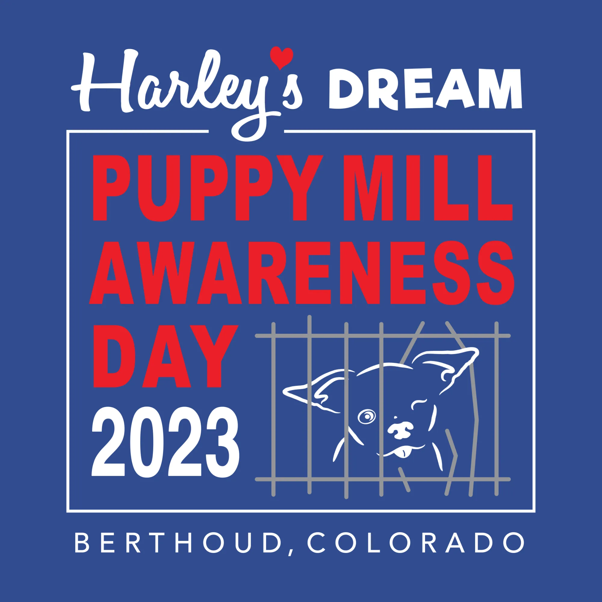 T-Shirt (Ladies V-Neck) - 2023 Puppy Mill Awareness Day