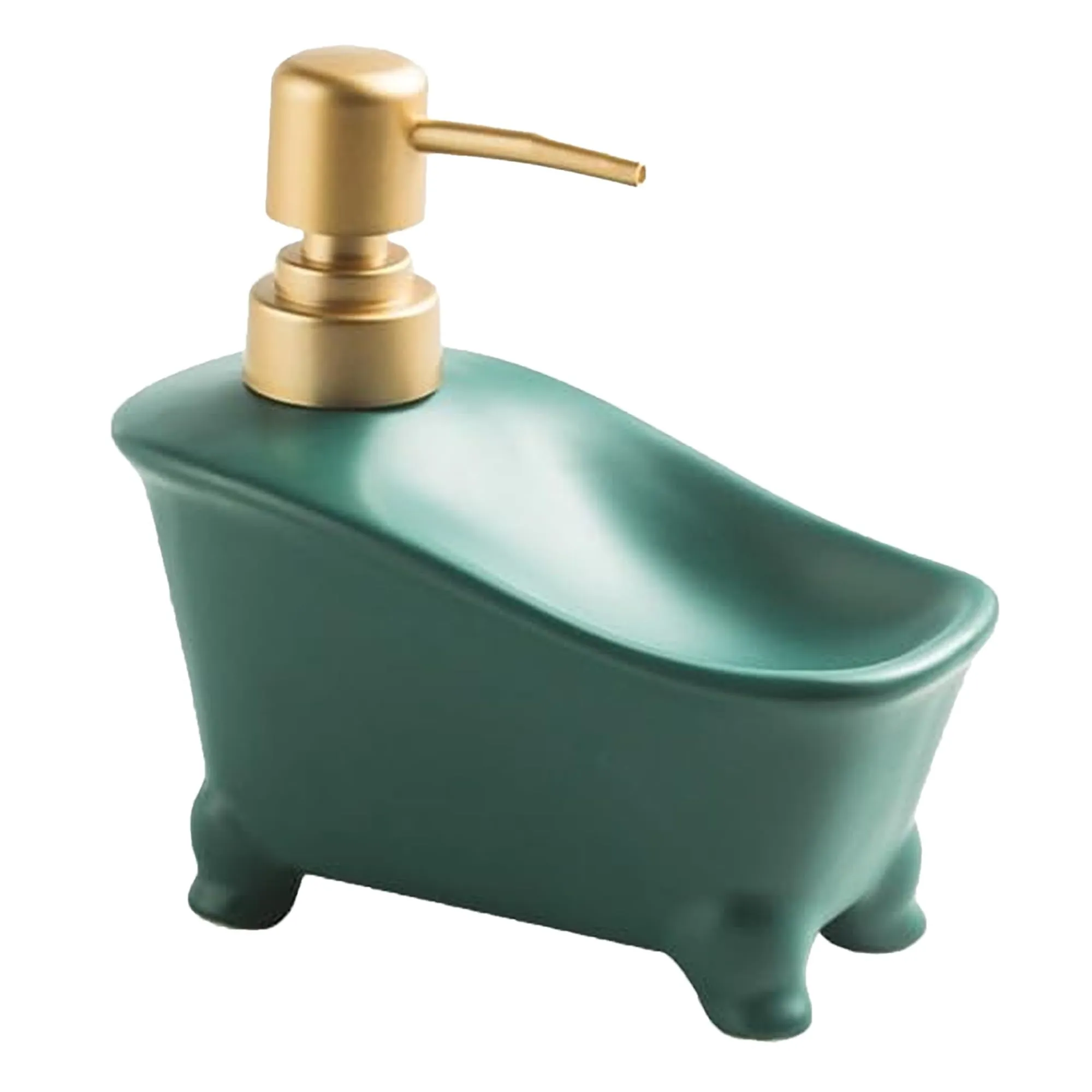 The Better Home 350ML Green Ceramic Soap Dispenser for Bathroom | Bathroom Accessories | Handwash Dispenser | Liquid Soap Dispenser for Kitchen | Handwash Bottle | Hand Wash Dispensers Pump