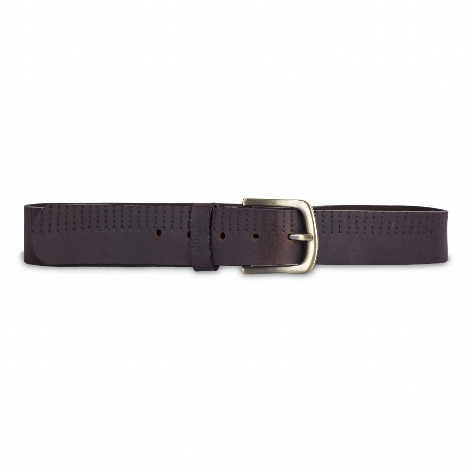 THE CLOWNFISH Men's Genuine Leather Belt with Textured Design - Chocolate Brown (Size -40 inches)