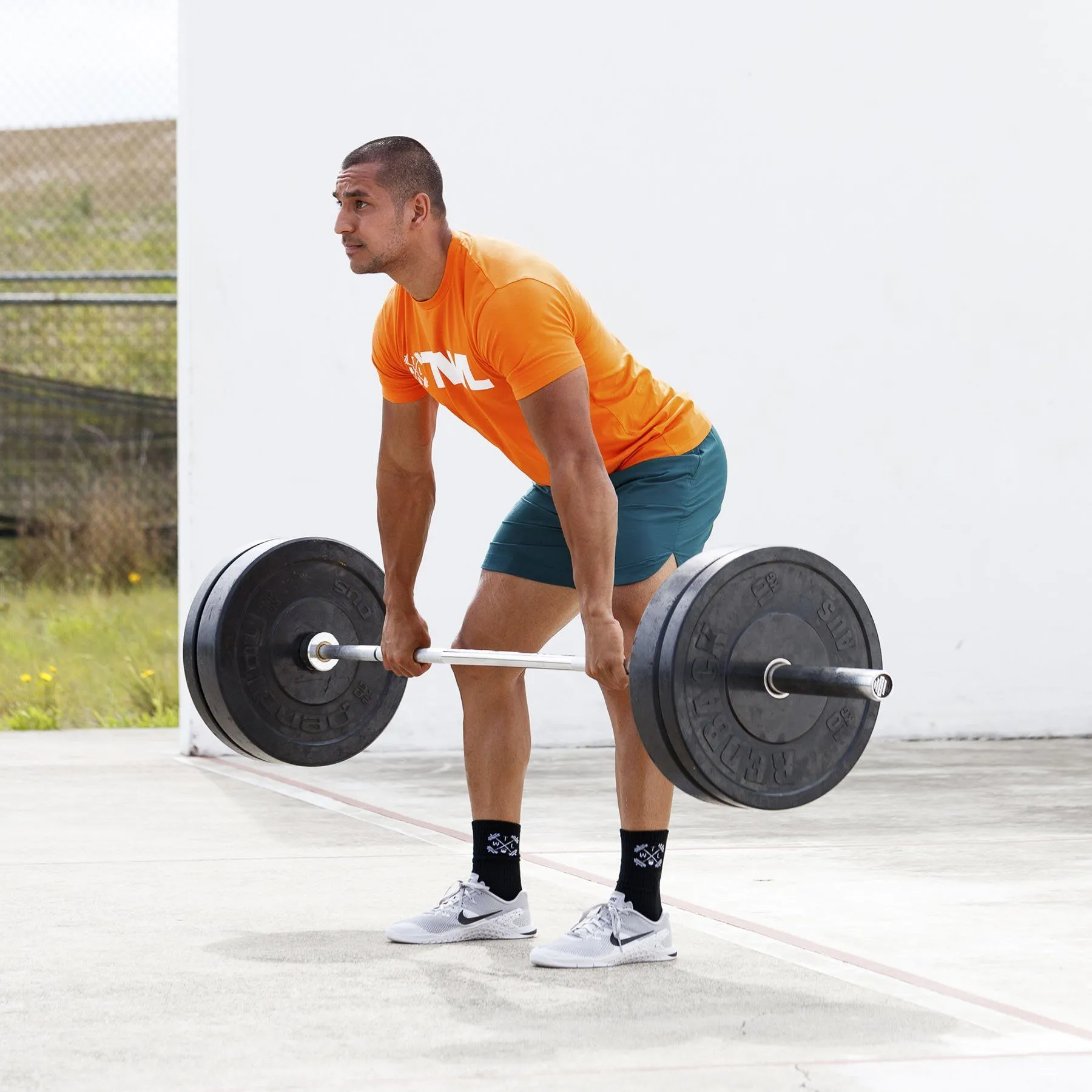 The WOD Life - Men's Classics Flux T-Shirt -  Golden Poppy/White